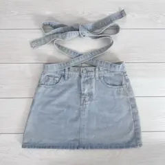 デニム ミニスカート ライトブルー M