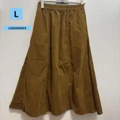 LOGOS DAYS フレアスカート コーデュロイスカート　ロングスカート　L