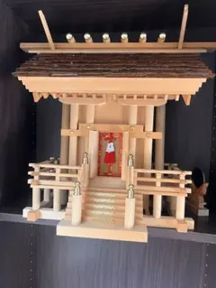 【希少・一点物】大工職人作 六角堂 神棚 神社建築 木造作品 約3年製作 希少・一点物】大工職人作 六角堂 神棚 神社建築 木造作品 約3年製作