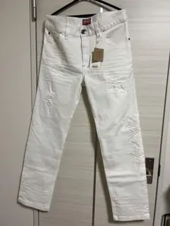タグ付 GOTCHA ガッチャ ダメージ加工 ホワイトデニム XXL メンズのサムネイル