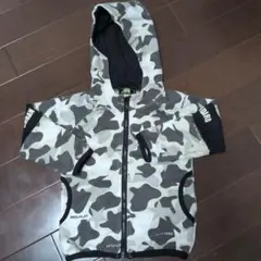 BBDL カモフラ柄風　 ジップアップパーカー 100