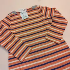 新品　ミキハウス　ストライプ長袖ワンピース 120