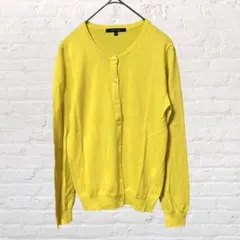 12261 MACPHEE マカフィー カーディガン Sウール100% 黄色