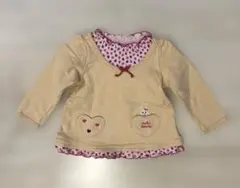 ミキハウス　ハート柄長袖カットソー