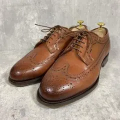 【極美品】santoni ウィングチップ フルグローブ12765 26cm