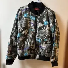 グラフィックプリント ボンバージャケット
