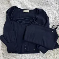andmary Raelynn knit tops ネイビー - メルカリ