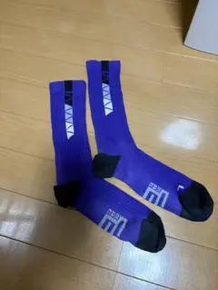 ballaholic クルーソックス パープル ブラック バスケットボール 靴下