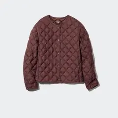 パフテックキルティングジャケットウォームパテッド L ワイン