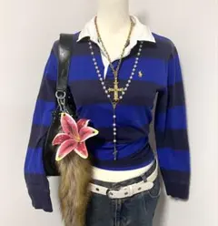 polo ラルフローレン ポロシャツ 長袖 ビックポニー　 y2k グランジ