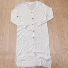 KHALITA アイボリー ロングカーディガン 長袖 ニット 薄手 数回のみ着用