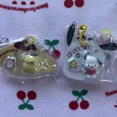 サンリオキャラクターズ パッケージチャーム＆チョコボーロ　プリン　ポチャッコ