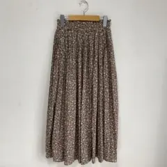 radarista】ロングスカート　プリーツ　フレア　花柄　ウエストシャーリングのサムネイル