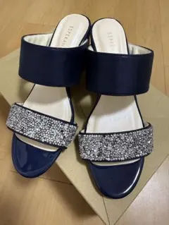 ESPERANZA ミュール　サンダル　ネイビー Mサイズ