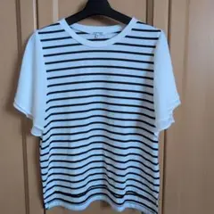 GLOBAL WORK ストライプ 半袖Tシャツ M