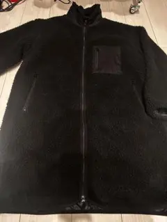 ロング ボアジャケット ハイネック ブラック M