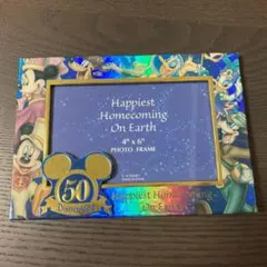 ディズニー　写真立て　フォトフレーム　アメリカ　ディズニーランド　50周年