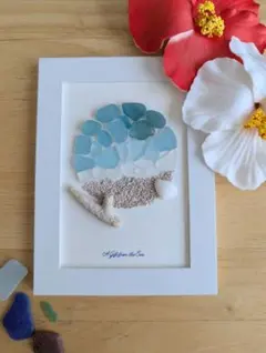 シーグラスアート【沖縄の海】