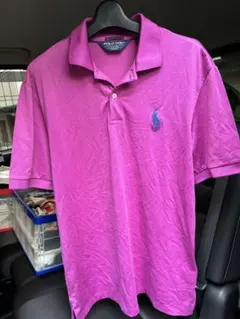 ラルフローレン POLO GOLF 半袖ウェアー新品同様 Mサイズ濃桃色系