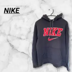 【激レア☆US輸入】ナイキ スウッシュ刺繍スウェットパーカー メンズL