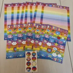 平成当時　レターセット　メモ帳　シール付き