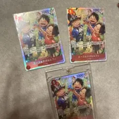 ONE PIECEカードゲーム エース&サボ&ルフィ 3枚セットのサムネイル