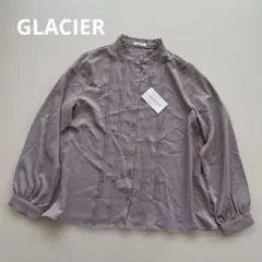 GLACIER グラシア ブラウス 長袖 フリルネック くすみピンク L
