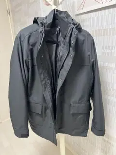 ブラックジャケット フード付き