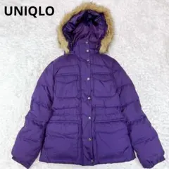 美品✨old UNIQLOファーダウンジャケット 3WAY パープル L