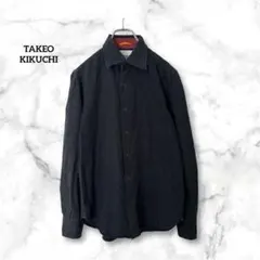 タケオキクチ【2】長袖シャツ 水玉柄 綿100% ドット ブラウス 日本製