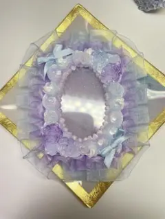 sold out！#175 ホイップデコ 硬質ケース (Ｂ８) 紫 水色 推し活