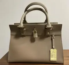 サマンサシュエット2wayベージュ トートバッグ ショルダーストラップ付き