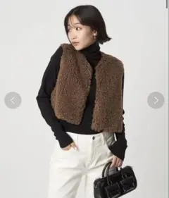 VINCENT PRADIERフェイクファー ベスト