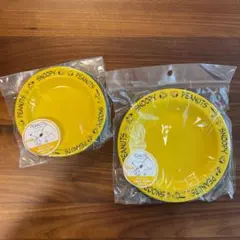ピーナッツ　スヌーピー プラスチック　中皿　小皿　セット
