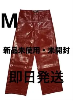 goar.archive 赤 クロコ レザーパンツ Sサイズ origami着用 - メルカリ