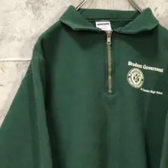 student government ハーフジップ ンリーネック スウェット