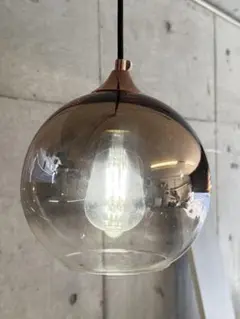 ガラスペンダントライト 球体 グラデーション　ベージュ　茶系