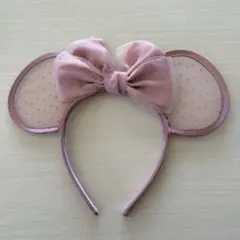 ディズニー カチューシャ ピンクレース