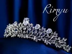 【赤字価格】最高品質　CZ ウェディング ティアラ　ブライダルアクセサリー2