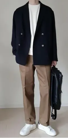 GU ダブルブレスト ブレザー　ネイビー　М
