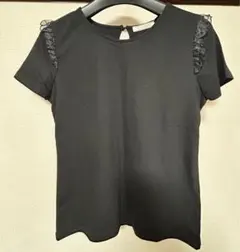 BE RADIANCE 半袖カットソー ブラック フリルのサムネイル