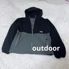 OUTDOOR フード付きジャケット M ブラック/グレーのサムネイル