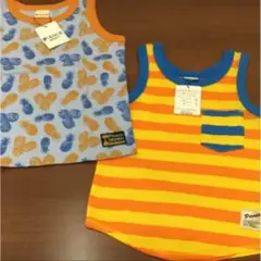 120サイズ ミキハウスピクニック ノースリーブTシャツ2枚セット