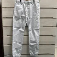 ホワイト ストレートパンツ Gパン デニム 大きいサイズ 3XL 4XL