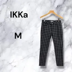 IKKa イッカ チェック柄 カジュアルパンツ ネイビー Mのサムネイル