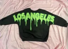 ★新品未使用★SHIIN★裏起毛グラフィックトレーナー黒