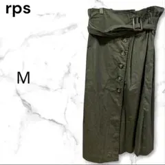 rps　ロングスカート　スカート　カーキ　Mサイズ　ベルト付き　レディースのサムネイル
