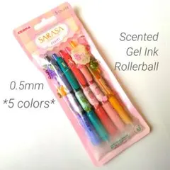 《未開封》SARASAクリップ 0.5 フルーツ香り付 5色セット 水性耐水性