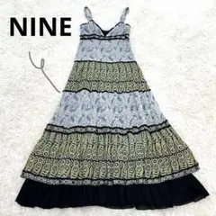 【NINE ナイン】ティアードロングワンピース　マキシ丈　　ペイズリー柄のサムネイル