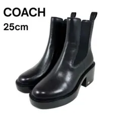 【COACH】コーチ（25cm） サイドゴアブーツ チャンキーヒール 試着のみのサムネイル